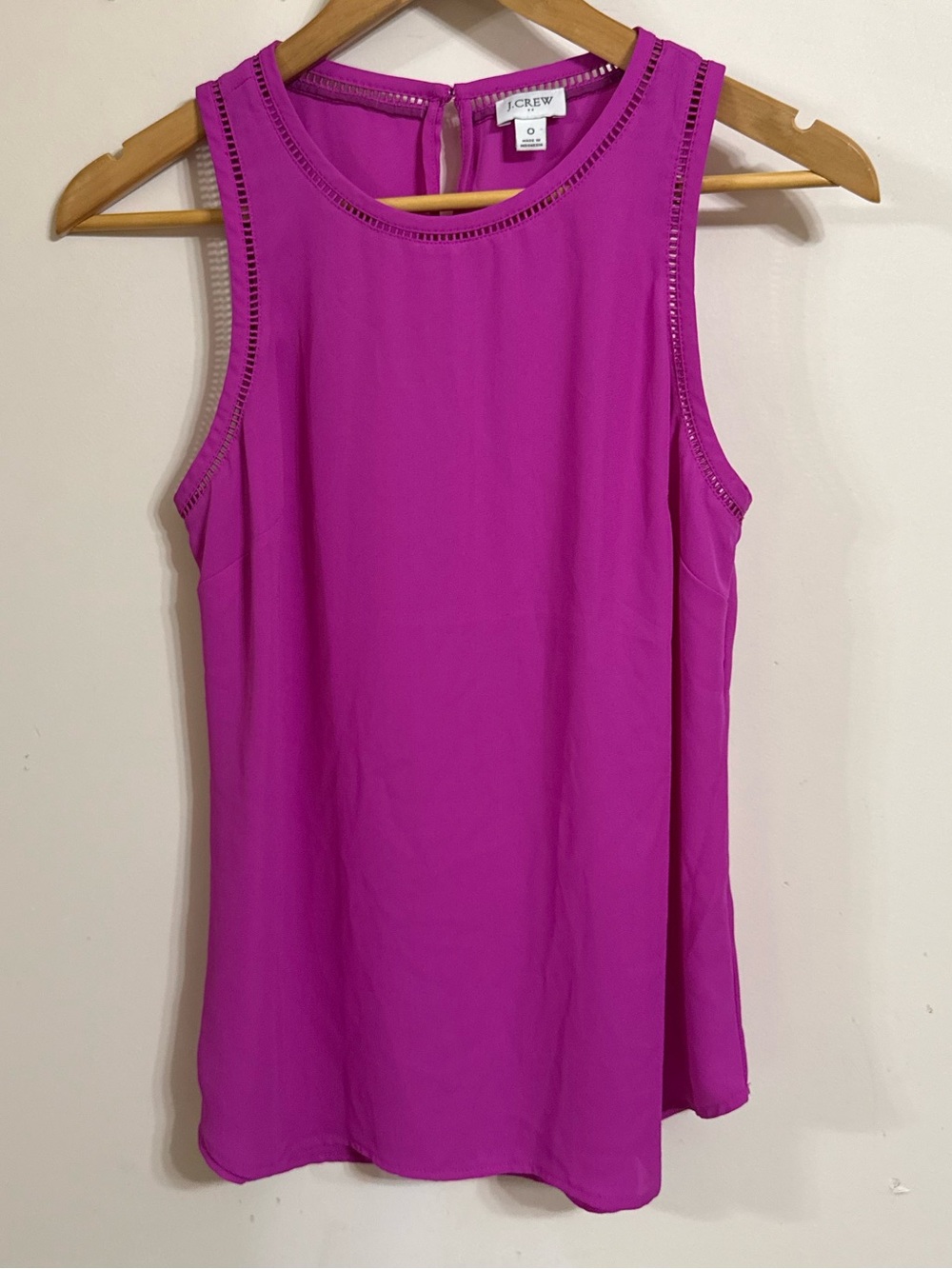 J. Crew Bright Magenta Sleeveless Shell Top
